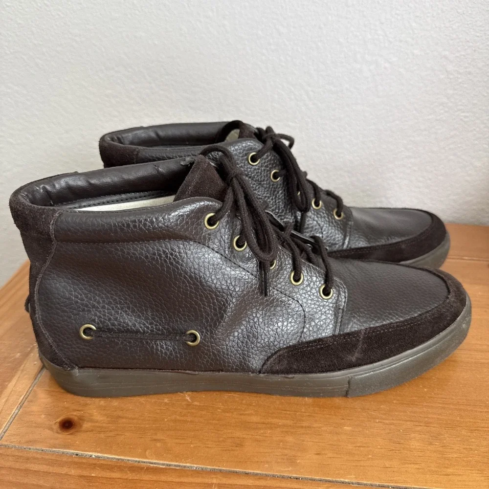 Polo Ralph Lauren Thorpe Chukka Boots Mens 12D Brown Tumbled Leather